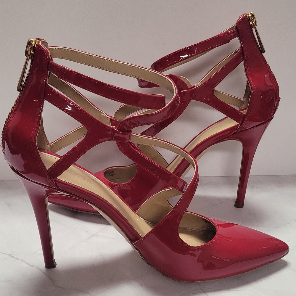 Michael Kors Glossy Red Strappy Heels